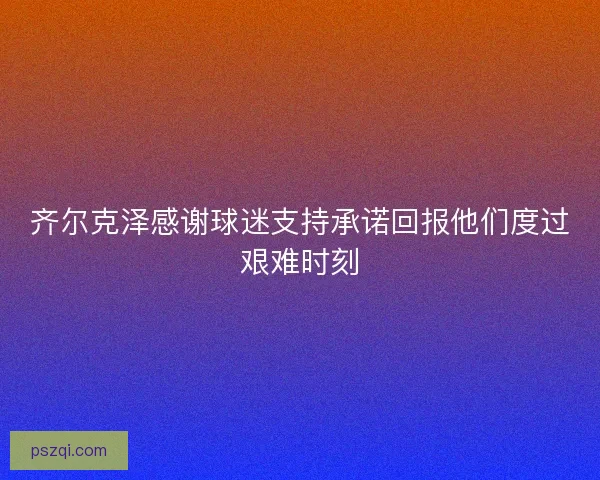 齐尔克泽感谢球迷支持承诺回报他们度过艰难时刻